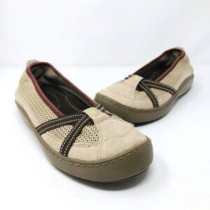 Terrasoles Shoes Womens 9 Echo Crossband Ballerina Beige Chino Flats Activewear